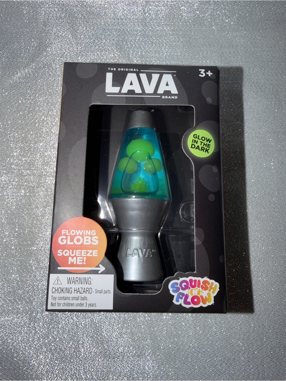 Squishy Purple Glow In The Dark Lava Lamp Toy + Rainbow Mystery Dumpling Set - Picture 6 of 7
